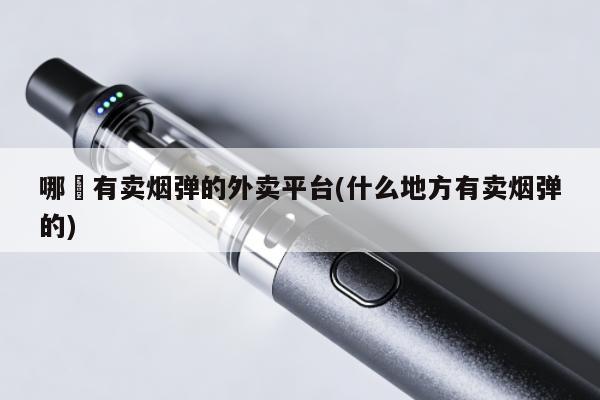 哪裡有賣煙彈的外賣平臺(什麼地方有賣煙彈的)
